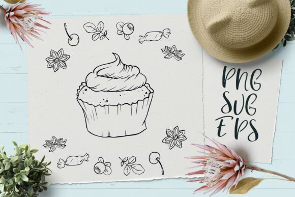 Download Cupcake Hand-drawn Vector Graphics SVG - Vector graphics Collection