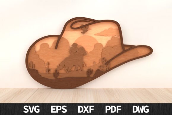 Download Cowboy Hat Western 3D Layered Art - Premium Resources