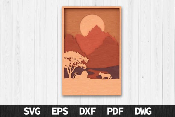 Download Savannah Sunset Layered Art - Premium Resources