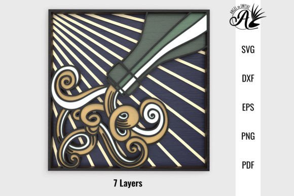 Download Bit of Bubbly Champagne Layered Art - Layered art Collection